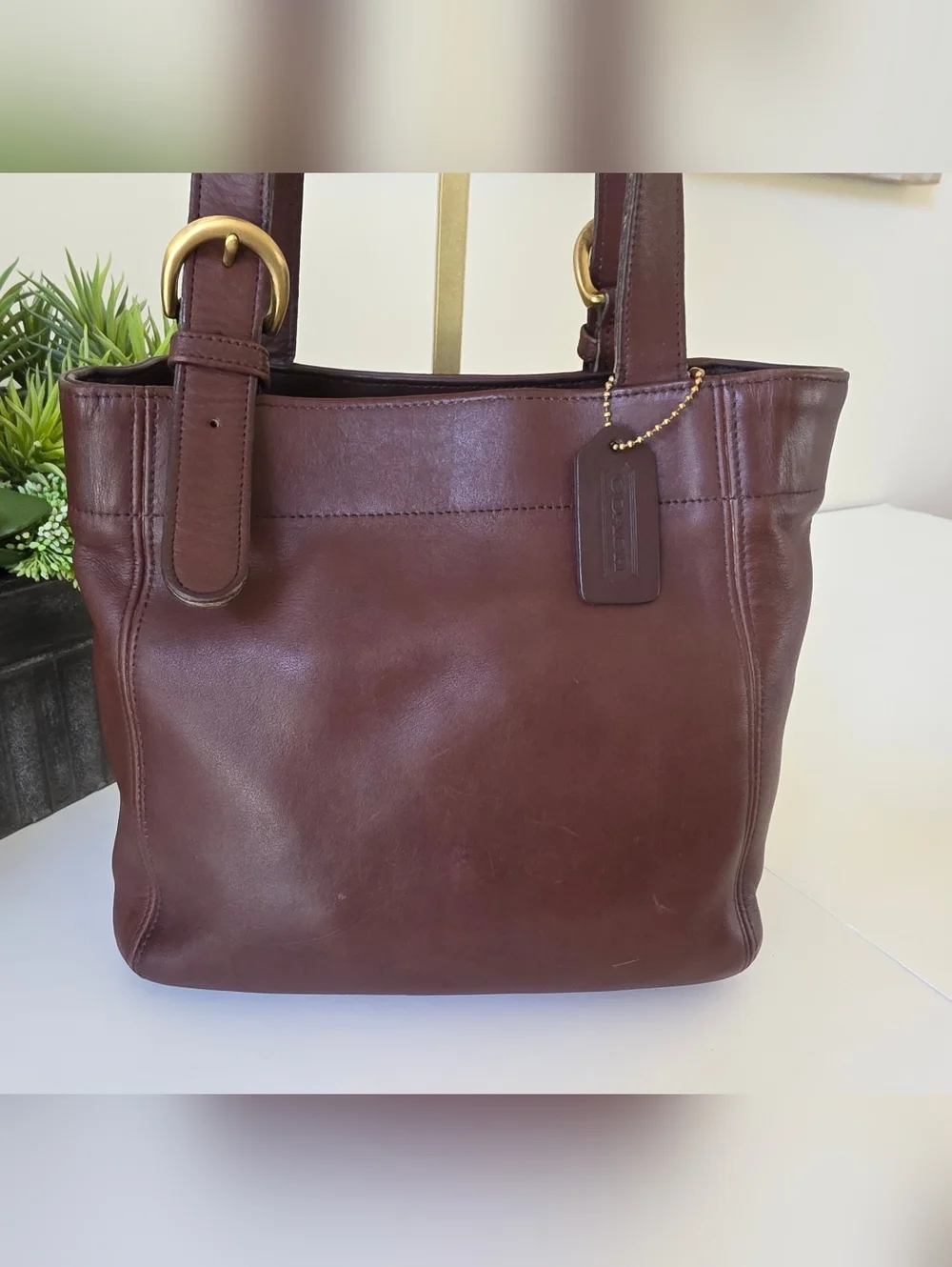 Vintage Coach Soho Buckle Bag Mahogany Glove Tanned Leather Bag